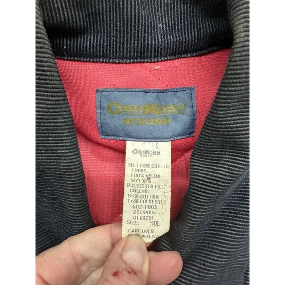 VTG 70’s Men’s OshKosh B’Gosh Denim Detroit Barn Jacket Size 50L (XL) USA Bomber - Picture 3 of 12